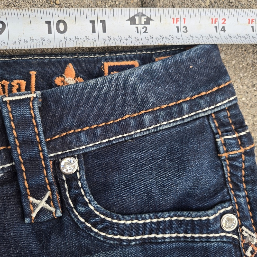 Rock Revival Jazlyn Bootcut Mid Rise Jeans Women Size 25 Embellished - Picture 9 of 10